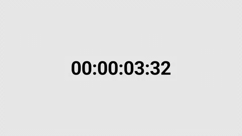 Four minutes countdown timer animation in sixty seconds with alpha channel Stock Footage 344244337