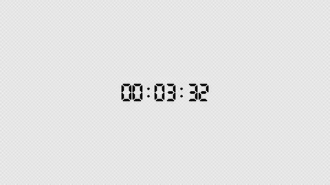 Four minutes digital countdown timer animation in sixty seconds Stock Footage 344246089