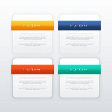 Four modern web banners or infographic template Ilustración de archivo