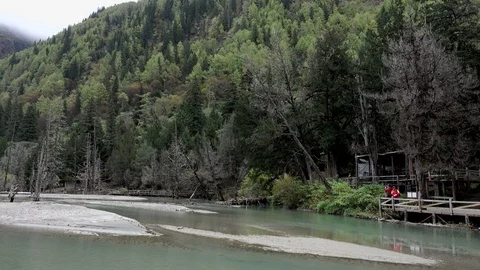 Four mountain view Video stock 91814635