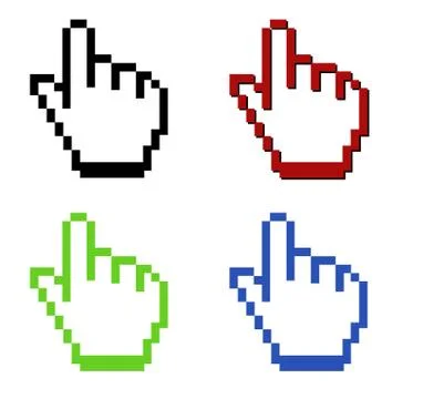 Four mouse pointer 스톡 일러스트