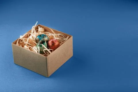 Four multi-colored easter eggs. Stock Photos