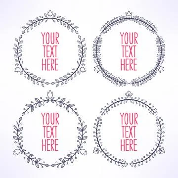 Four natural frames Stock Illustration