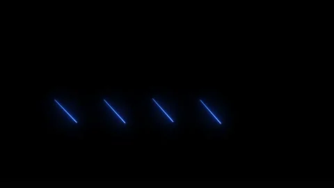 Four neon lines flash and move Vidéo 330558849