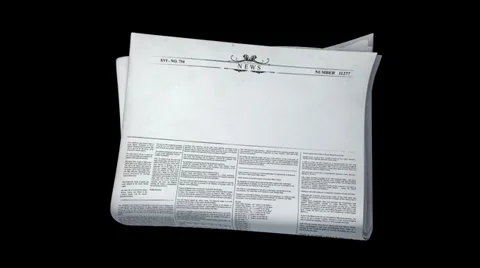 Four Newspapers + Alpha + Trackers Stock Footage 38459716