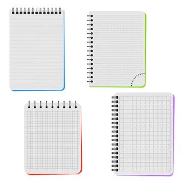 Four notebooks Stock Illustration