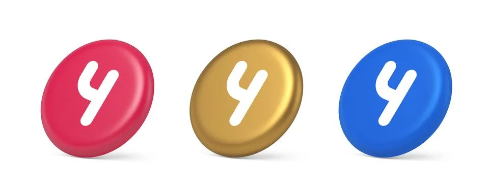 Four number button keyboard interface financial calculation service 3d isom.. Stock Illustration