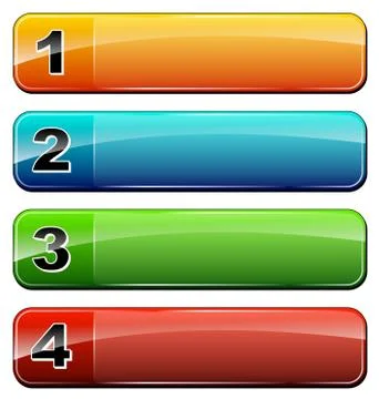 Four numbers icons Stock Illustration