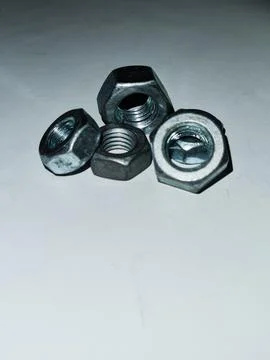 Four nuts on a white background Stock-Fotos