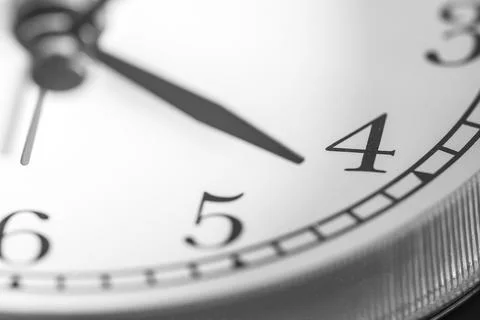 Four o'clock on clock face Stock Photos