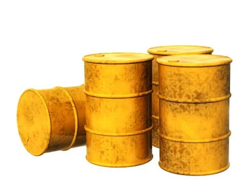 Four old dirty containers Stock Illustration