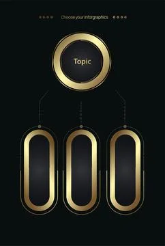 Four options chart infographic, 4 premium elements, golden steps banner, te.. 스톡 일러스트