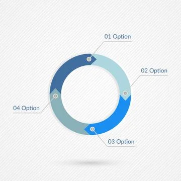 Four options infographics. Isolated 1 2 3 4 step number symbol 스톡 일러스트