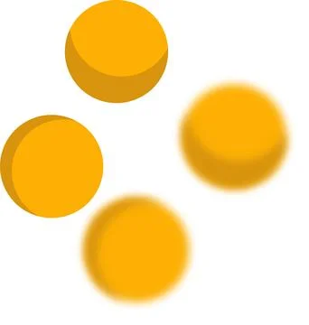Four orange circles on a white background Stock Illustration