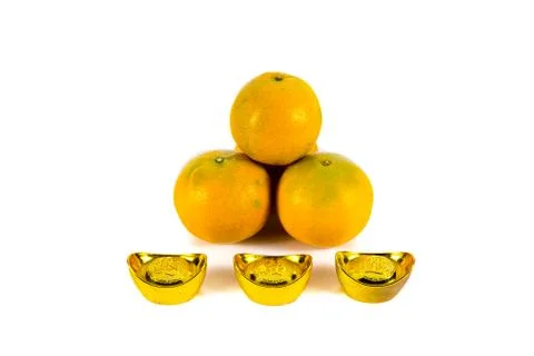 Four oranges for blessing Stock Photos