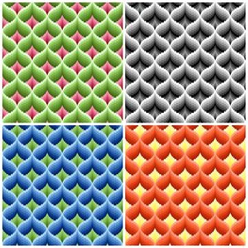 Four ornamental seamless patterns Illustrazione stock