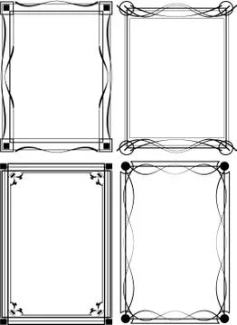 Four of ornate vector frames Illustrazione stock