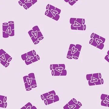Four pack toilet paper glyph seamless pattern 스톡 일러스트