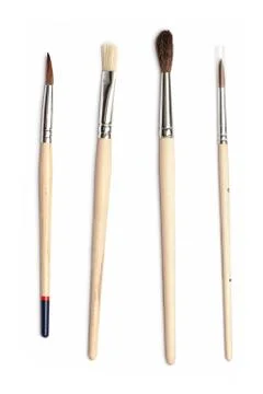 Four paint brushes Foto stock
