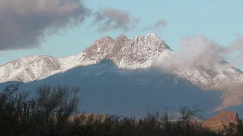 Four Peaks Snowcap Stock Footage 10596039