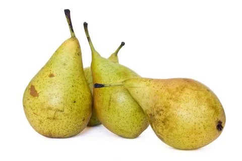 Four pears Stock Photos