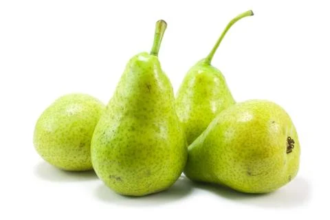 Four pears Stock Photos