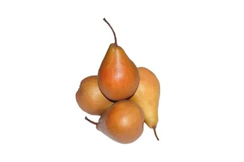 Four pears Stock-Fotos