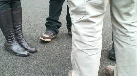 Four people standing (2) Stock Footage 12745835