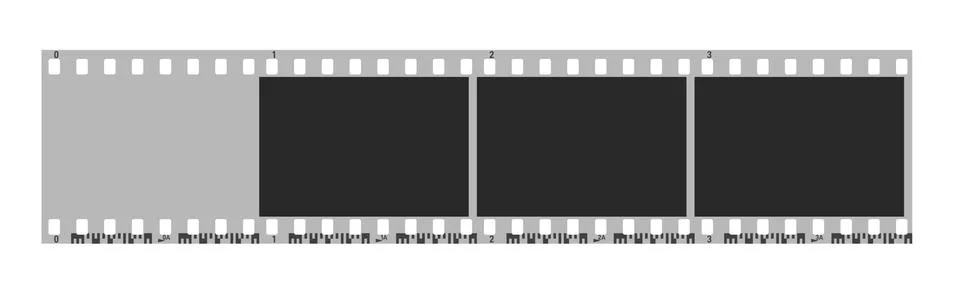 Four photo camera blank frames. Camera roll Stock Illustration