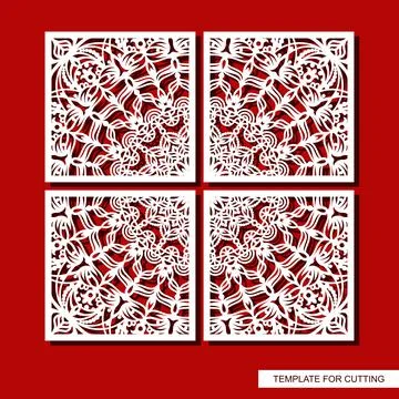 Four-piece square panel, picture.  Ilustración de archivo