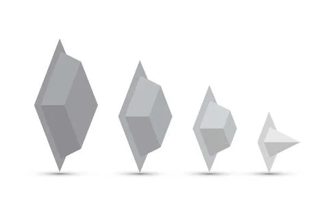 Four pieces from a pyramid Stock Illustration