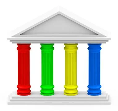 The four-pillar strategy Stock Illustration