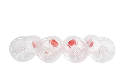 Four plastic bottles Stock Photos