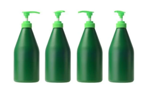 Four plastic bottles Stock Photos