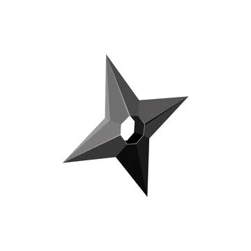 Four Point Ninja Star. Vector Stock Illustration