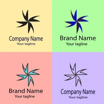 Four-Pointed Starburst logo Stock Illustration