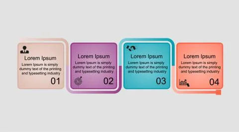Four position infographics Stock Illustration
