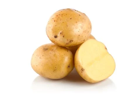Four potatoes Stock Photos