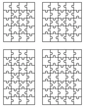 Four puzzles Stock Illustration