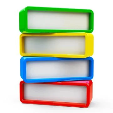 Four rectangle - four steps #2 Stock Illustration