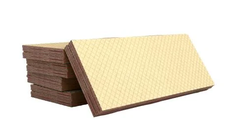 Four rectangle shape wafer biscuits 3d render on white no shadow Stock Illustration