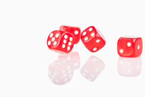 Four red cubes Stock Photos