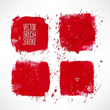 Four red stroke backgrounds Illustrazione stock