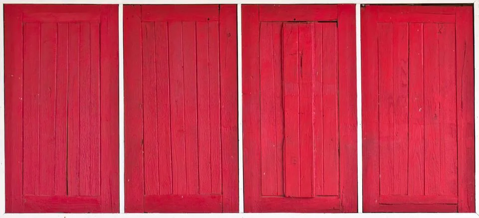 The four red window Stock Photos