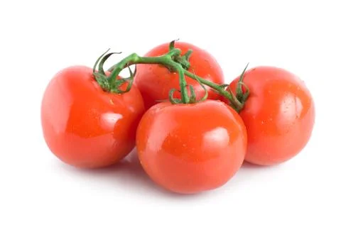 Four ripe tomatoes Stock Photos