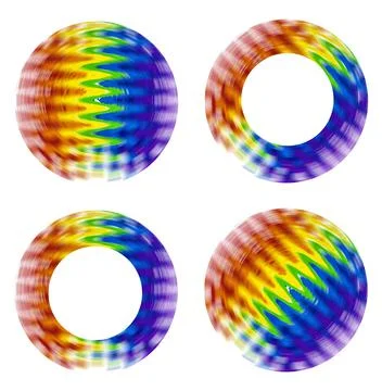 Four round elements to insert into Stock Illustration