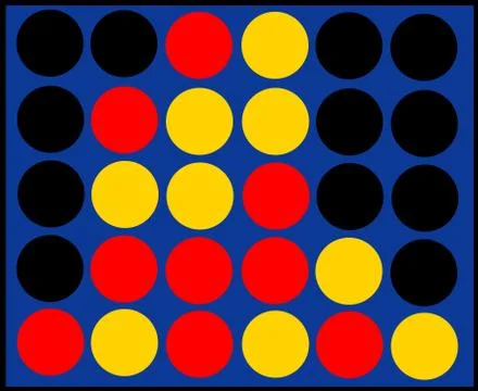 Four in a row Stock Illustration