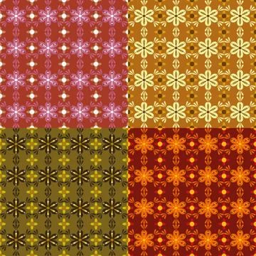Four seamless abstract patterns Illustrazione stock