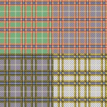 Four seamless checkered patterns Stock Illustration