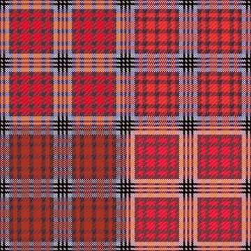 Four seamless checkered patterns Stock Illustration